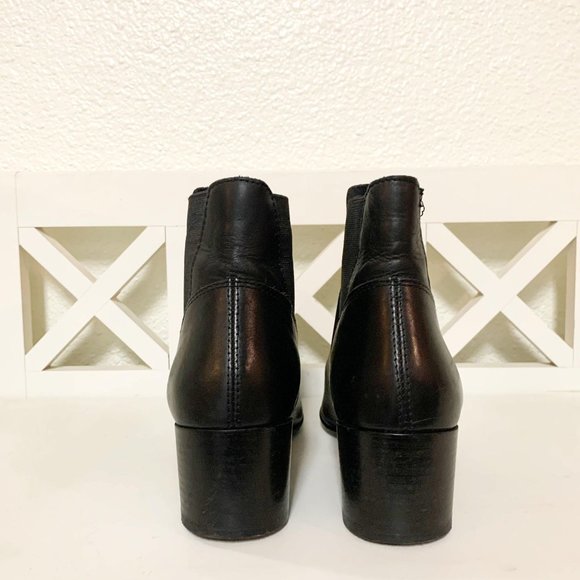 House of Harlow 1960 Warner Black Leather Ankle Booties Size 38 - Picture 8 of 10